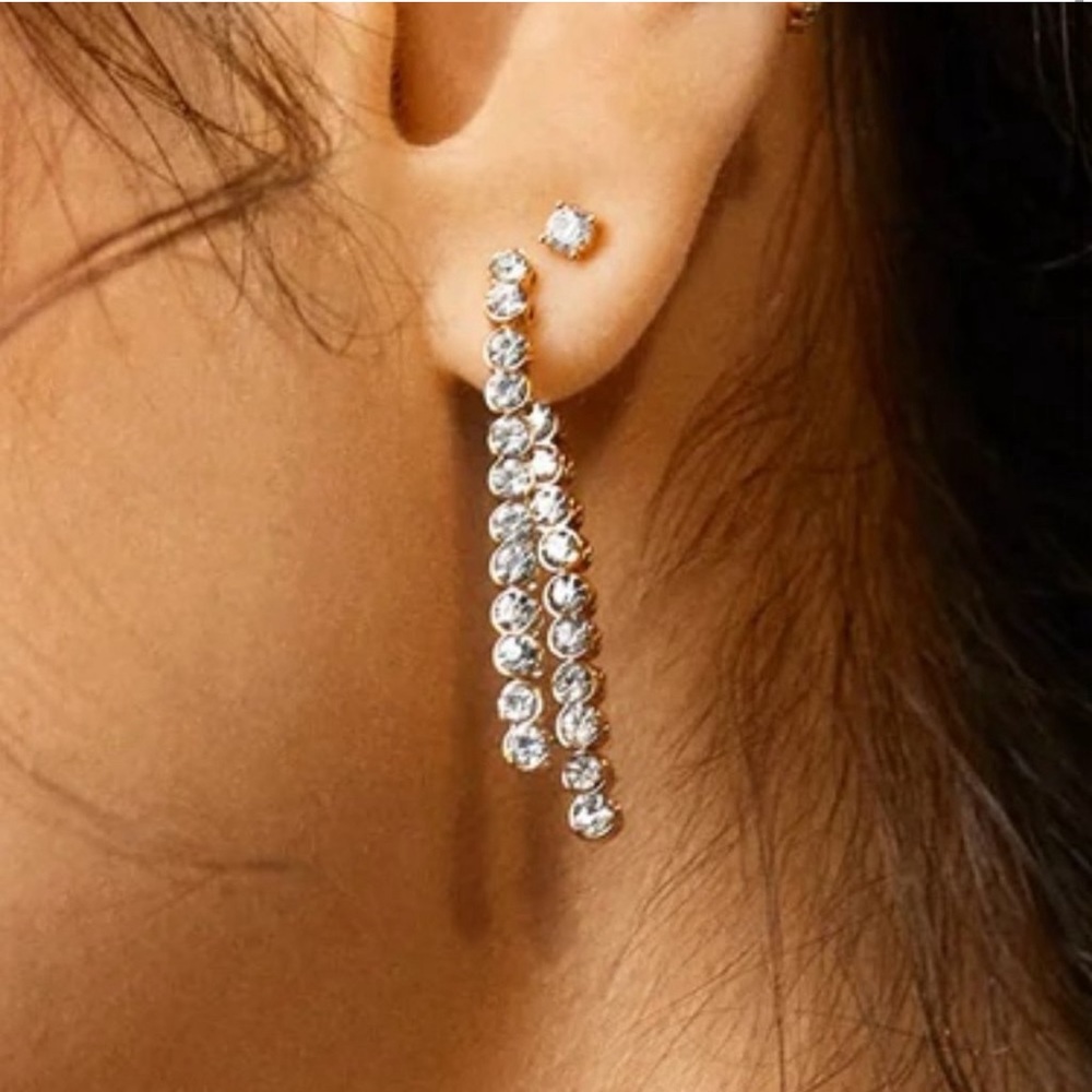 BAUBLEBAR Michelle Tennis Earrings In Gold